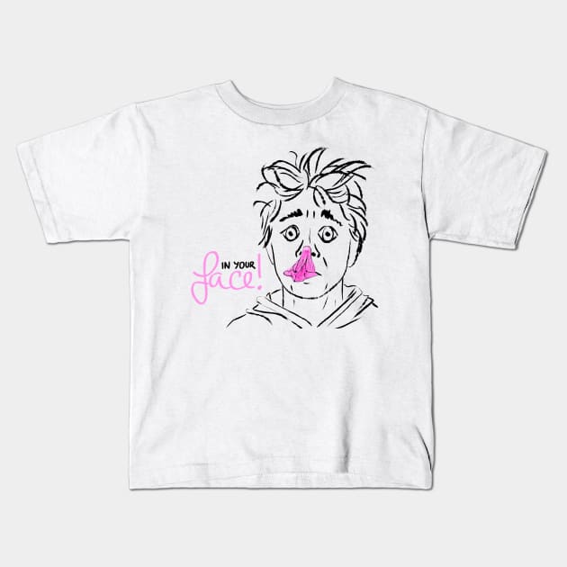 In your face! bubble gum Kids T-Shirt by nobelbunt
